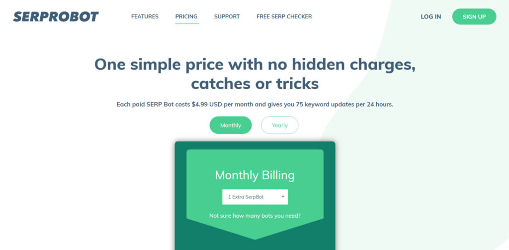 Serprobot pricing