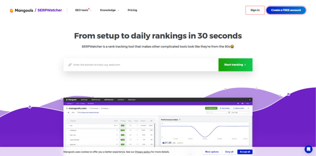 serpwatcher - serprobot competitor