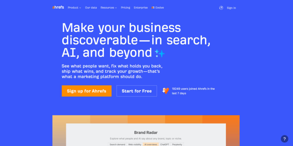 Ahrefs Homepage Ahrefs Homepage