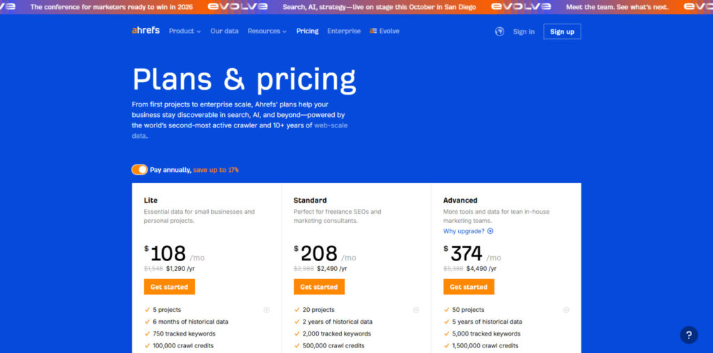 Ahrefs Pricing