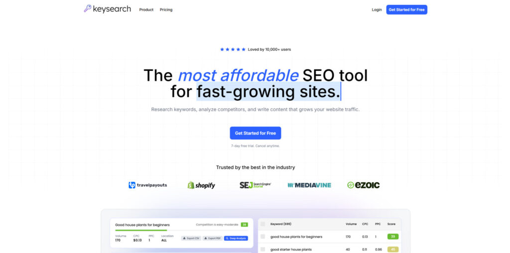 Keysearch Homepage
