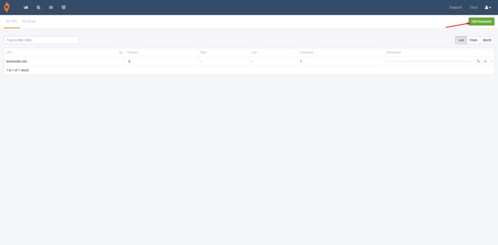 Serpfox logged in dashboard