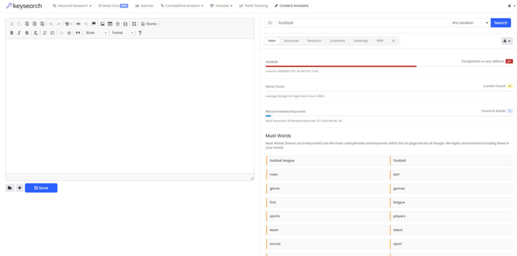 Keysearch Content Analysis